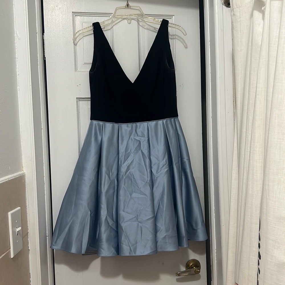 Short blue and black formal dress! ✨